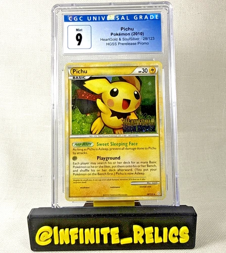 Pichu 28/123 Promo HGSS Prerelease Holo Rare CGC 9 MINT - Pokemon TCG
