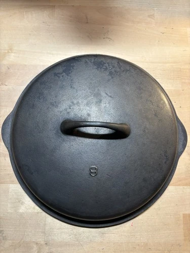 GRISWOLD #8 Cast Iron Skillet Lid Iron Mountain Seasoned #1035B