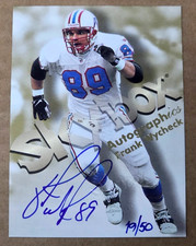 1998 Skybox Premium Frank Wycheck Autographics Blue Ink Auto 19/50 Made