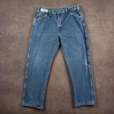 Dickies FR Flame Resistant Workrite Jeans Mens 38x32 Blue Denim USA Made