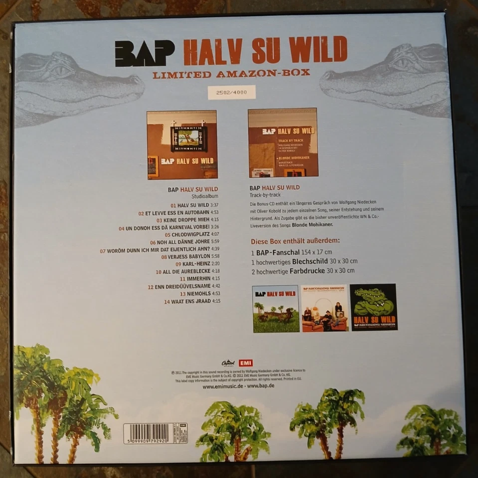 BAP: Halv su wild Limited Amazon-Box mit Schal, Metallschild und Postern - Bild 2 von 3
