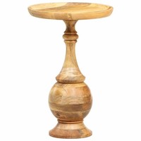 Mangoholz Massiv Beistelltisch Rund Wohnzimmertisch Couchtisch Tisch Vidaxl