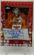 Dragon Lee 2025 Topps Chrome Red Brand Geometric Red Refractor On-Card Auto /5!