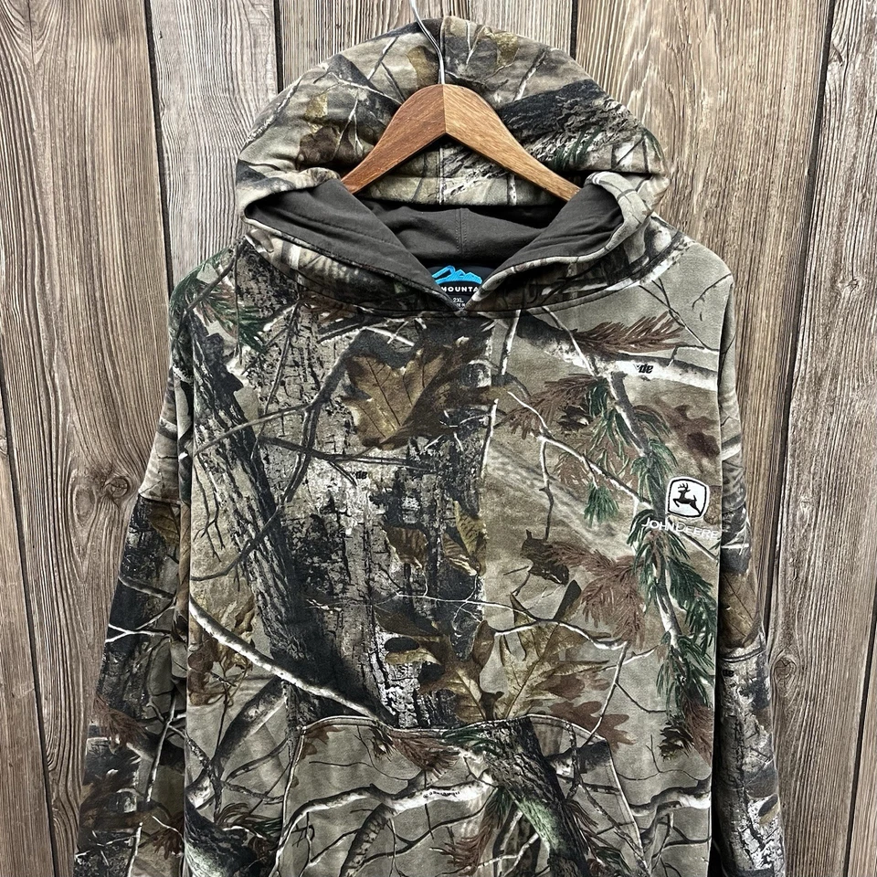 Sudadera con capucha vintage John Deere Realtree caza camuflaje para hombre XXL 2XL Foto 3 de 4