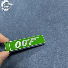 Green 007 Sport Racing Rear Tailgate Trunk Nameplate Badge Emblem Sticker Metal