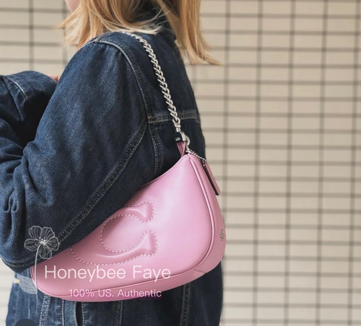 nwt Coach Teri Shoulder Bag With Quilting tulilp color cJ608 very