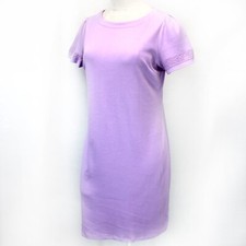 Talbots Plus Lavender Cotton Short Sleeve Boat Neck Mini Dress, Size 0X