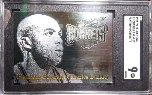 1996-97 Skybox Fleer Metal Platinum Portraits #1 Charles Barkley SP HOF MT SGC 9