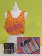 1986 Barbie & The Rockers DIVA Doll 3159 CLOTHES Outfit-Star orange tank Top