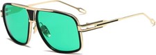 Sunglasses Men Women Unisex Goggle Alloy Big Frame Metal Punk Style Shield