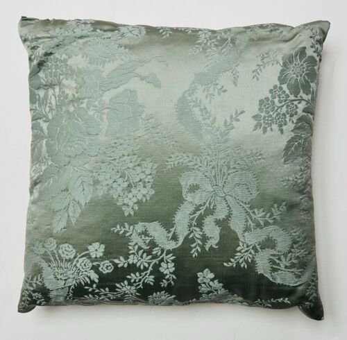 Set of 2 Vintage Handmade Toile 13" square toss pillows~house/tree scene~RARE!! - Picture 4 of 5