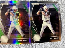 Max Muncy Rookie Silver PRIZM A’s 2021 Panini Prizm Draft Picks #PDP25 + base
