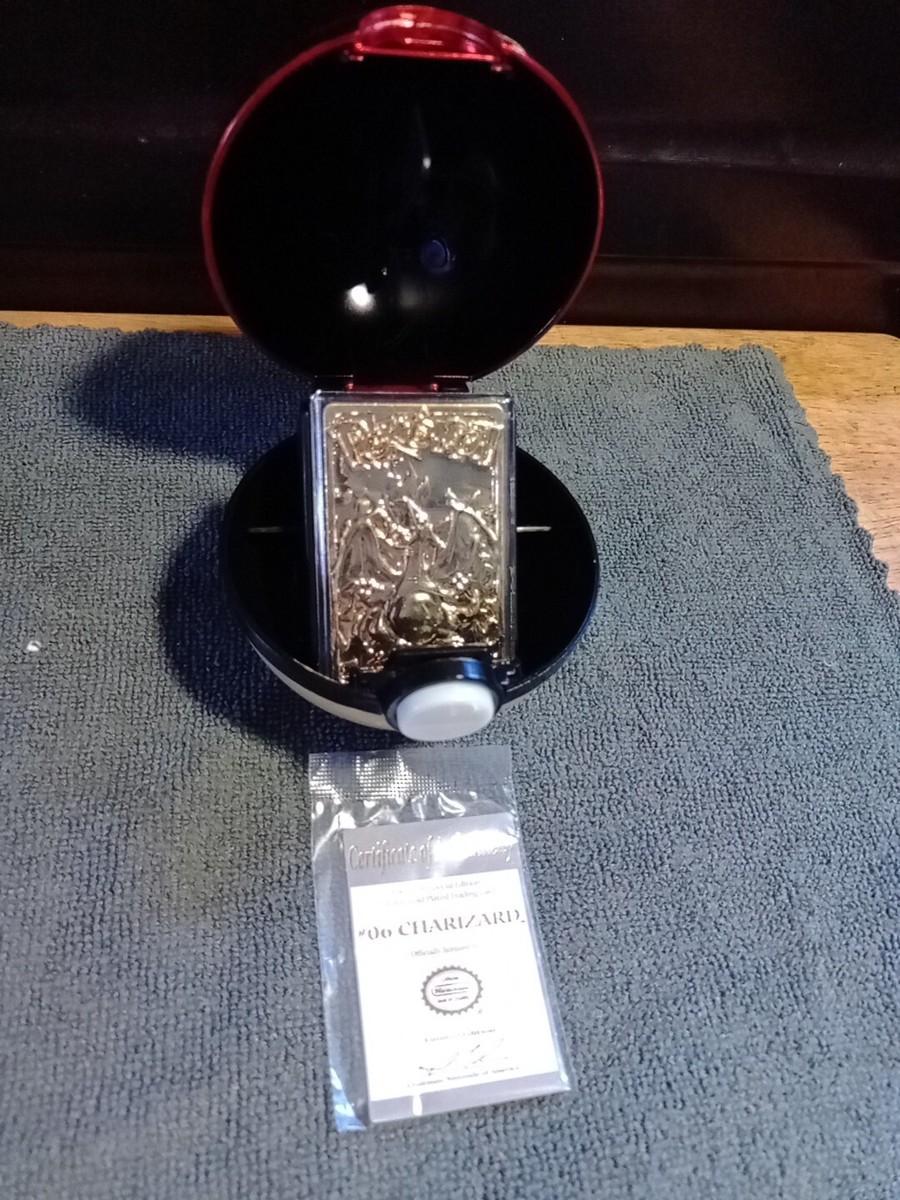 Pokemon 23 Karat Gold Plated Special Edition Trading Card and PokeBall w COA
