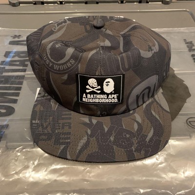 A BATHING APE Neighborhood Bape Nbhd Cap Free size adjustment rare 