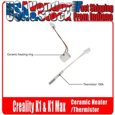 K1 Hotend,  Ceramic Heating Tube / Thermistor 300°C, K1 Max Ceramic Heater, 60w