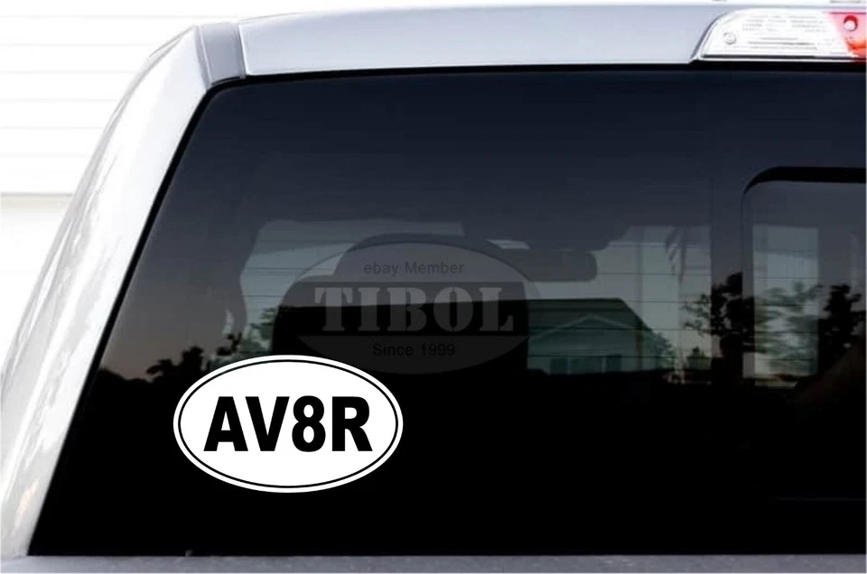 Two Oval AV8R Decals (1 set) Aviator Pilot Stickers Airplane Flying Airline av8r - Image 3 of 4