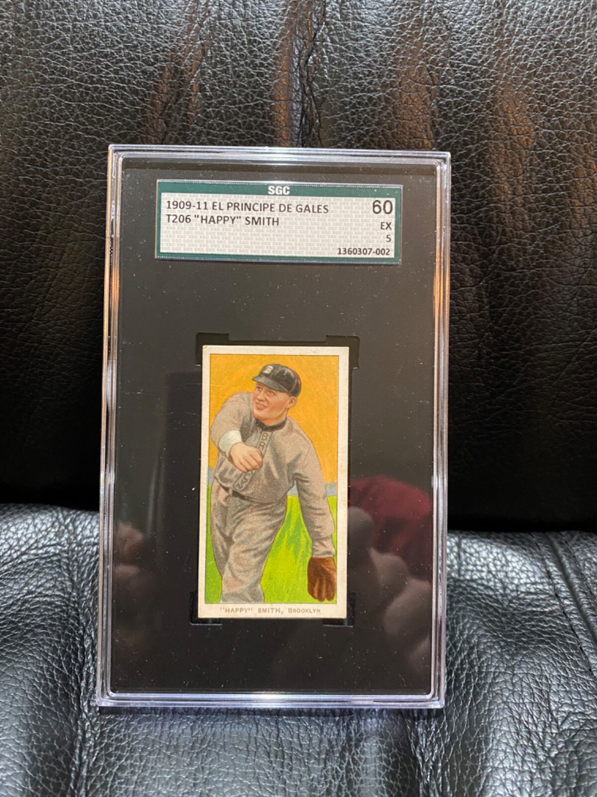 1909-11 T206 Happy Smith, El Principe de Gales, SGC Ex 5 