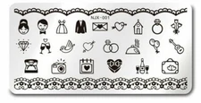 Nail Art Stamping Wedding Design Theme DIY Manicure Image Plate NEW NJX 001