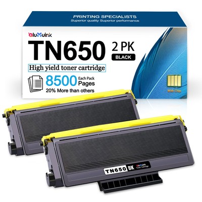 TN-650 Black Toner Cartridge 2PK Compatible with Brother HL-5270DN Printer