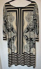 Forever 3/4 Sleeve Printed Dress Size PL