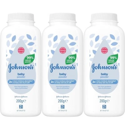 JOHNSON'S Johnson and Johnson Baby Powder 200 g x 3