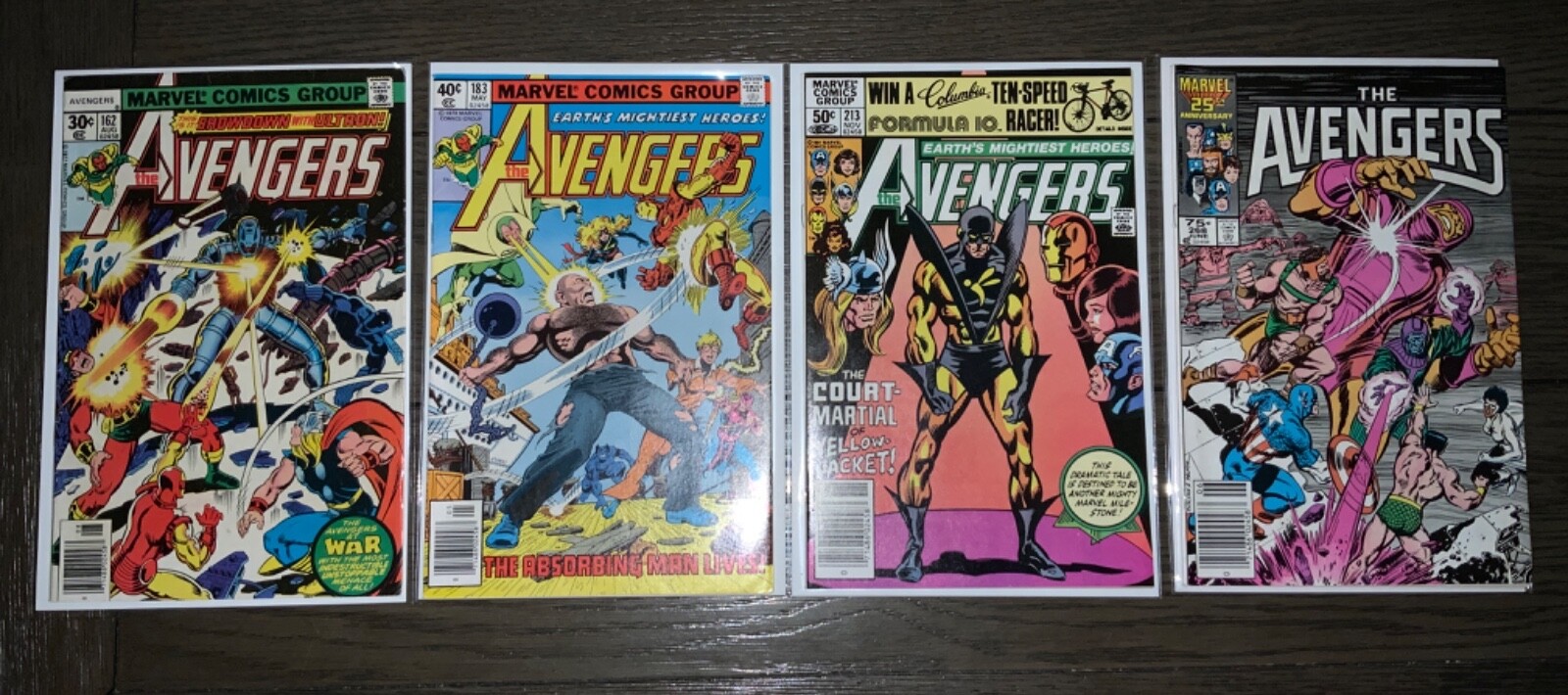 The Avengers 268 + 162, 183 & 213 Nice Newsstand Comic Keys- Marvel Lot