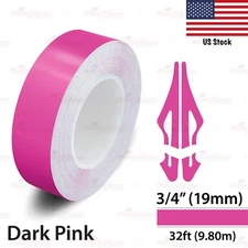 3/4" Vinyl Pinstriping Pin Stripe Car Styling Tape Decal Sticker 19mm DARK PINK