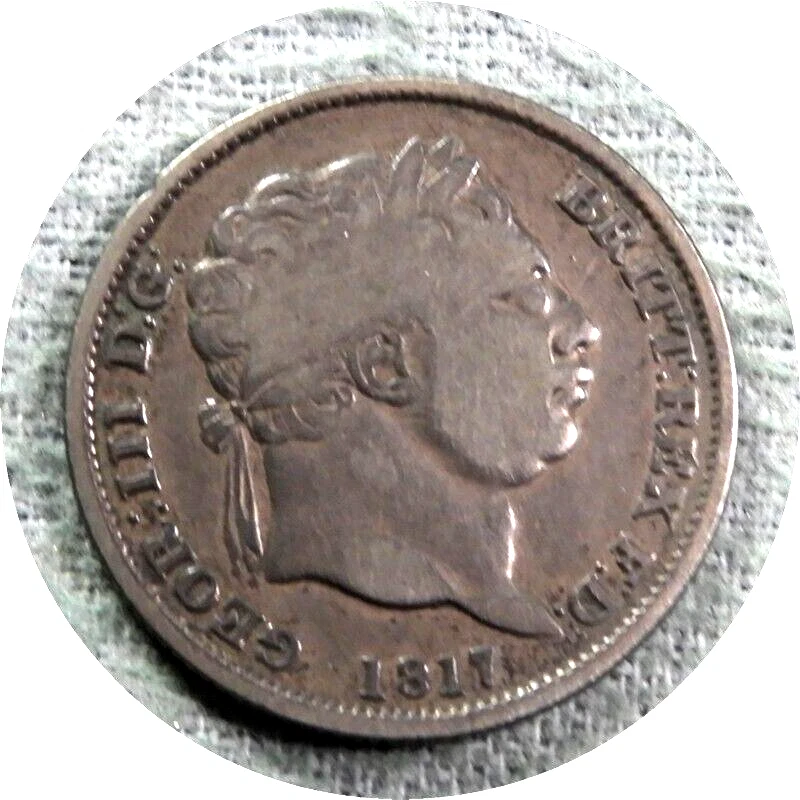 1817年 イギリス「ジョージ3世 シリング銀貨（Shilling）」MS65 1817年 イギリス「ジョージ3世 シリング銀貨（Shilling）」MS65 1817年