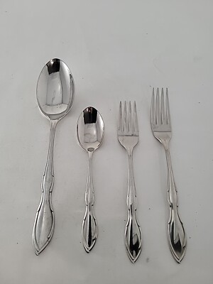 Gorham Stegor Stainless Flatware CHANSON Flatware  USA Lot Of 4 Replacements