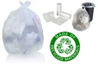 40 x Clear Recycling Bags Strong Transparent Refuse Sacks Large Bin Liners 100L