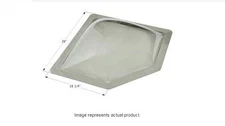 RV Skylight 7" Bubble Type Angle 14 1/4"x 24" Open, 18 1/4" x 28" Flange, SMOKE