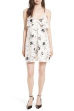 NWOT Alice + Olivia Bess Slipdress In Cream Black Size M  Retail $350