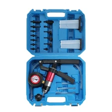 21pcs Hand Held Vacuum Pressure Pump Tester Brake Fluid Bleeder Bleeding Tool 
