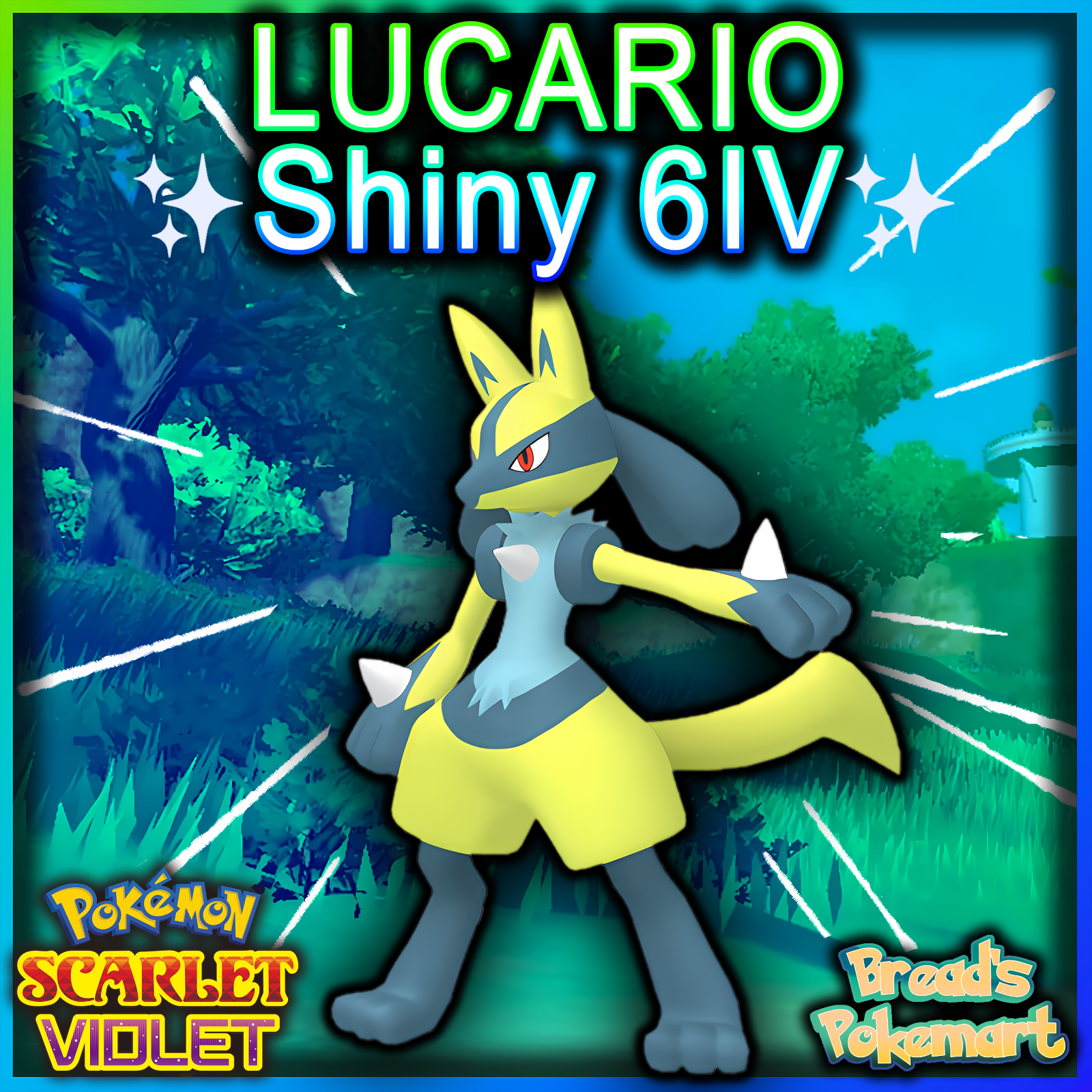 🍊Shiny/Non-shiny Riolu/Lucario 6IV🍇Pokémon Scarlet/Violet (💯Legal)