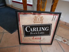 385850 - Verspiegelte, gerahmte Getr&auml;nkewerbung CARLING BLACK LABEL - Lager