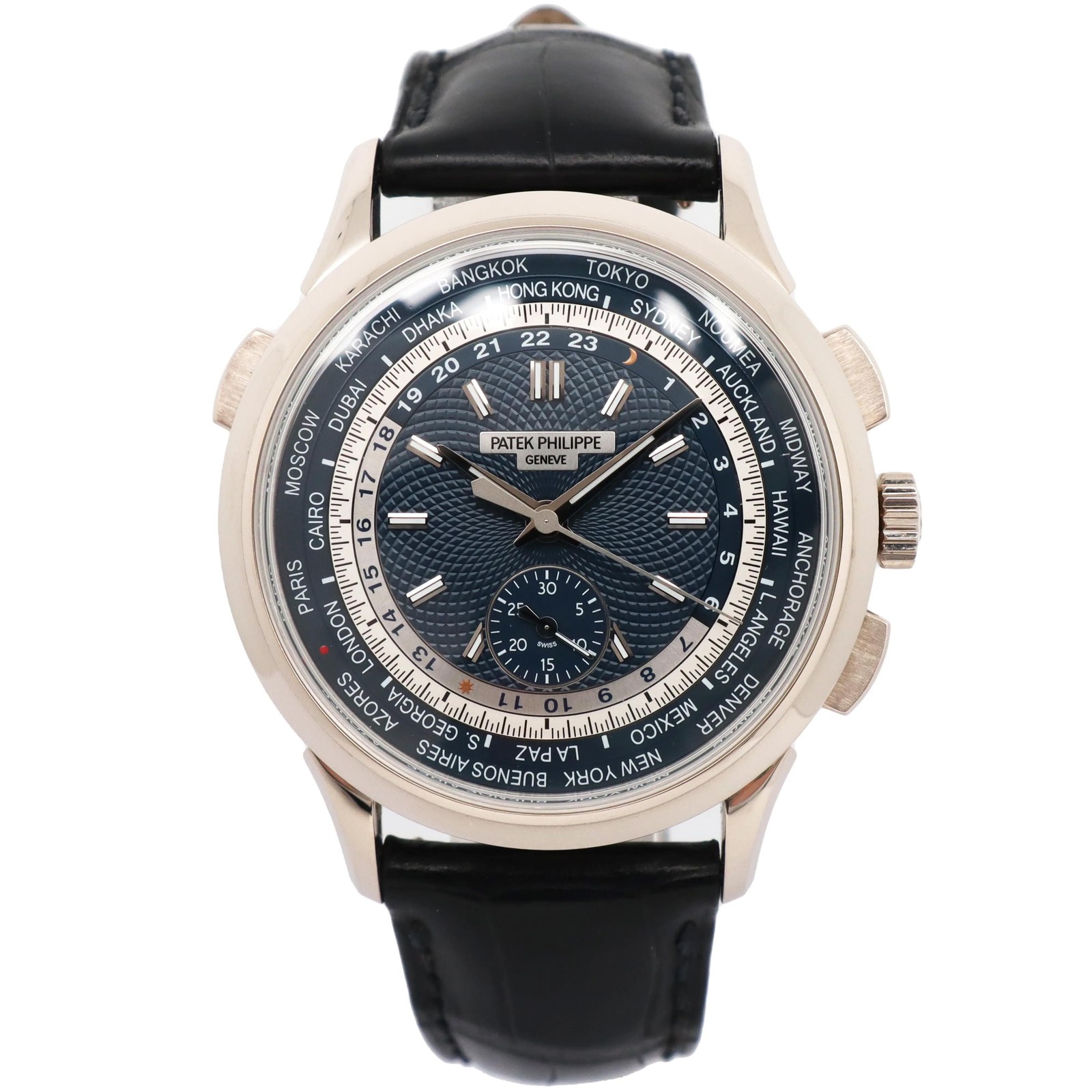 Patek Philippe World Time Complications 18K White Gold Watch 5930G-001