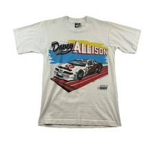 Vintage Davey Allison Nascar 1989 T Shirt Mens S White Short Sleeve