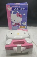 Hello Kitty PinkWhite Waffle Maker KT5221 Sanrio 2006- Tested Works