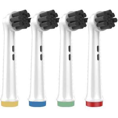 VWONST Replacement Toothbrush Heads Compatible 1 Count (Pack of 4), Black 