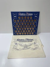 1969 Shell Oil States Of The Union 50 Solid Bronze Collectors Coin Set