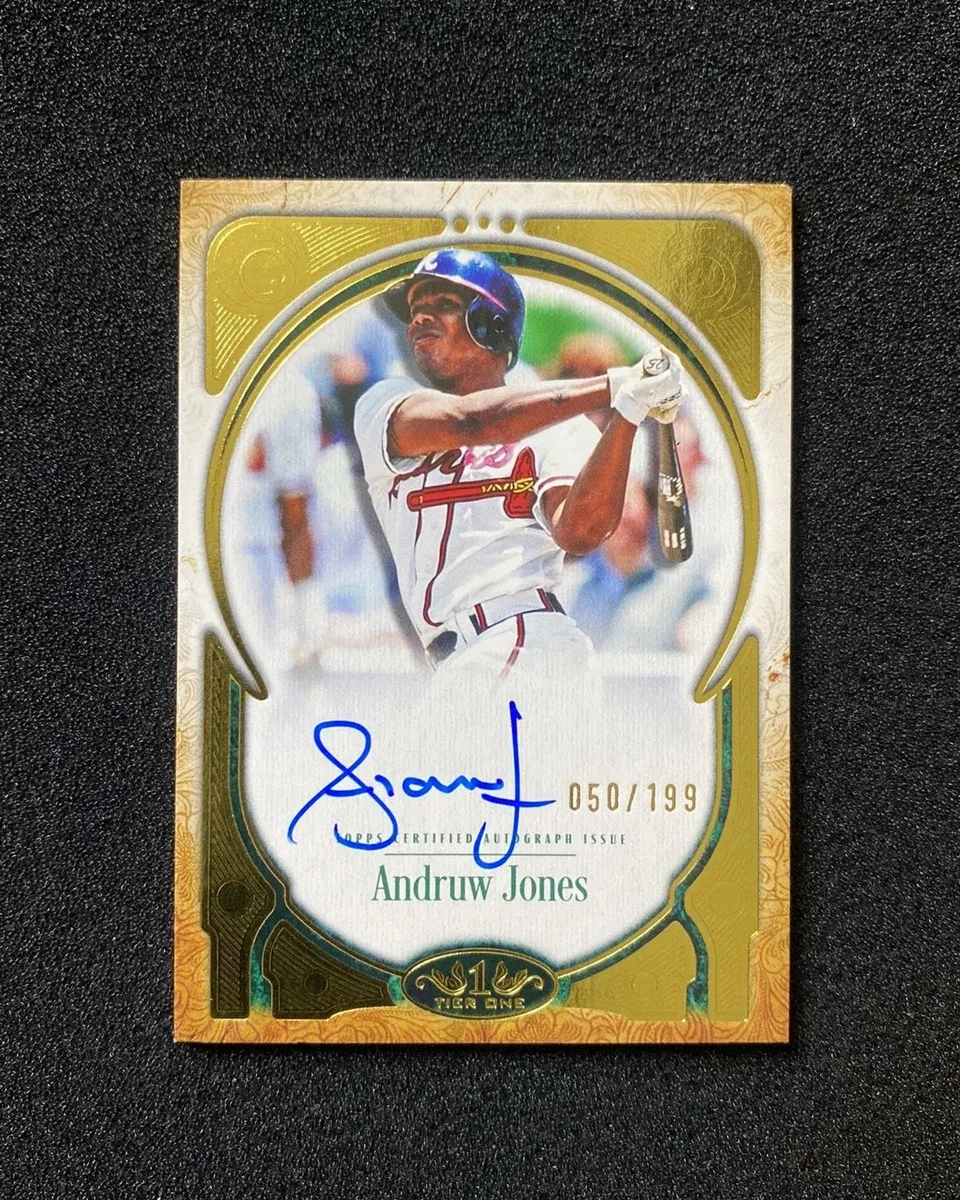 Topps Andruw Jones Baseball Autographed Sports Trading Cards