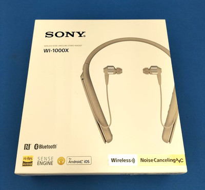 SONY WI-1000X Wireless Noise Cancelling Stereo Headset Gold Tested Japan
