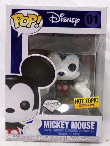 Funko Pop! 01 Mickey Mouse Disney Diamond Hot Topic Exclusive Vinyl Figure New