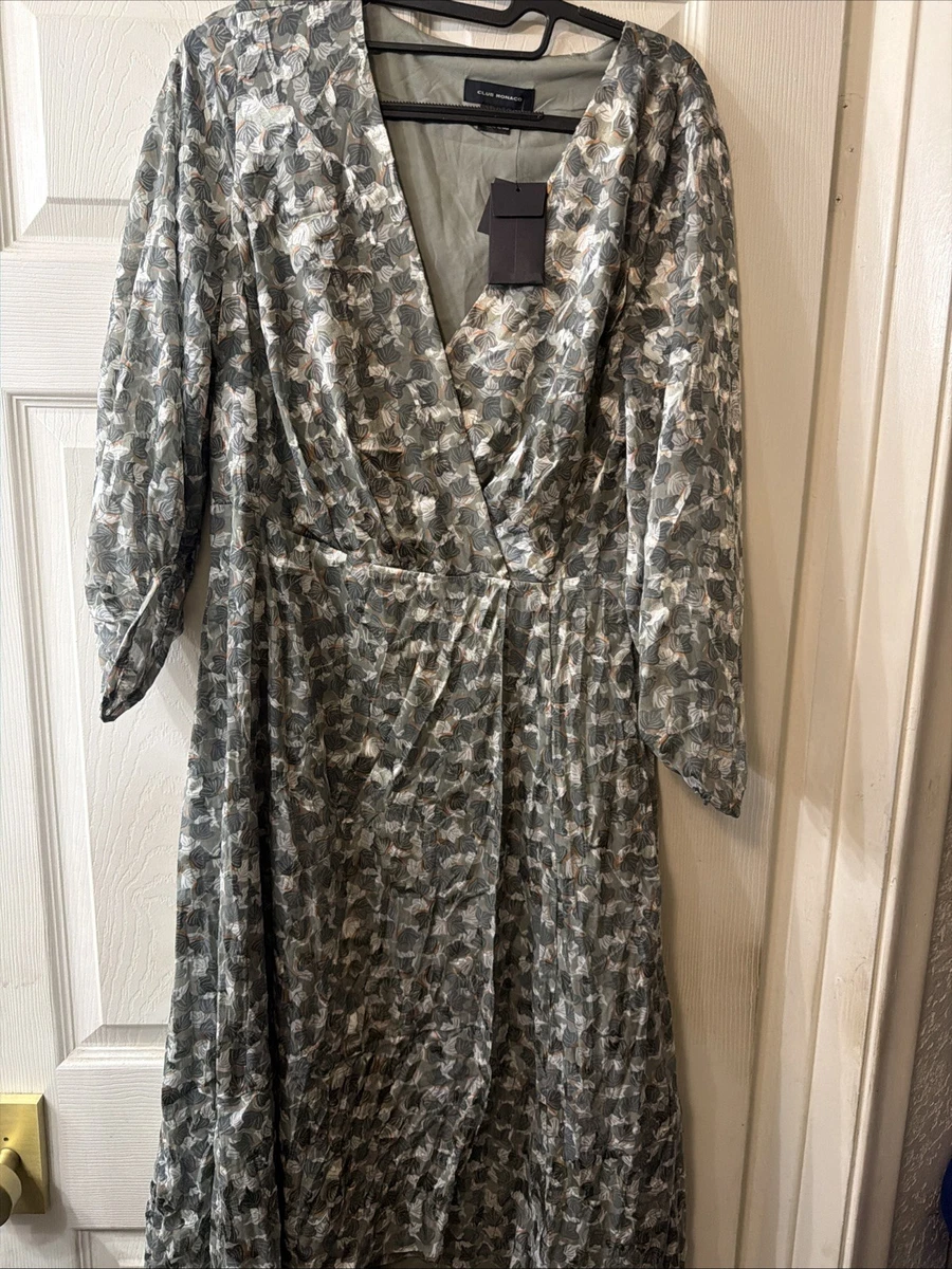 club monaco sinthea dress Club Monaco Sinthea Floral Pleated Dress  evaChic