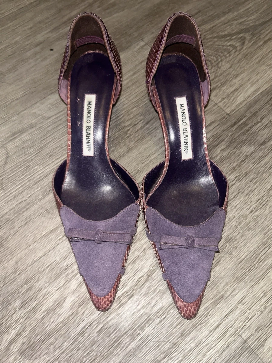 Manolo Blahnik Animal Print Mid (2-2.9 in) Heel Height Heels for