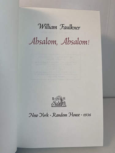 Absalom, Absalom!, William Faulkner, First Edition Library, Facsimile - Picture 9 of 23
