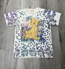 Vintage 90s Disney's The Lion King Simba All Over Print T Shirt Youth Medium