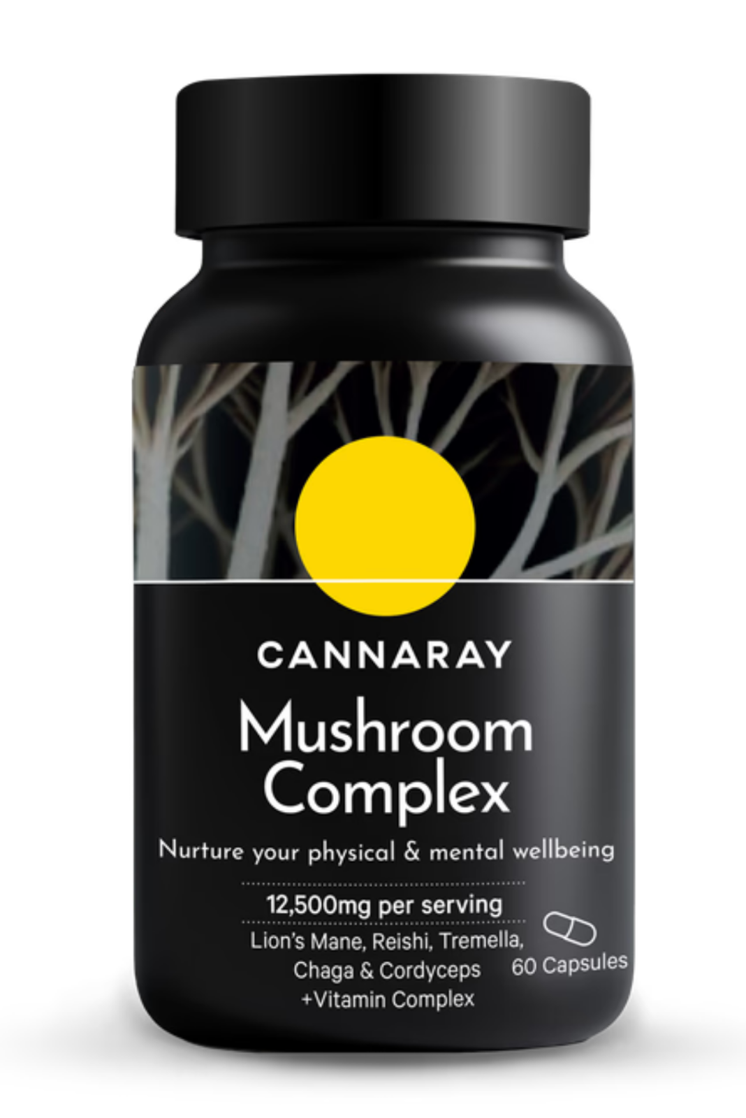 Cannaray Mushroom Complex Capsules 12,500mg 60 Capsules rrp £25
