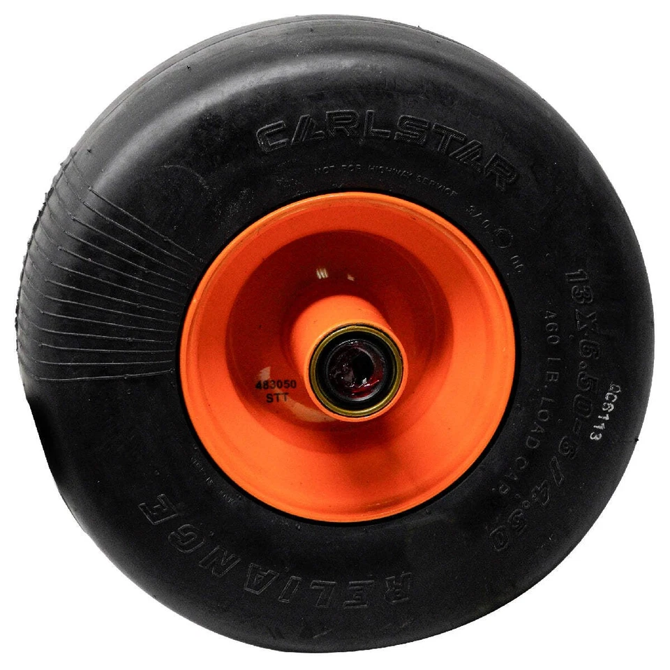 (2) Neumáticos lisos sólidos con ruedas delanteras planas originales Scag 9278 13X6,5 OEM Foto 3 de 4