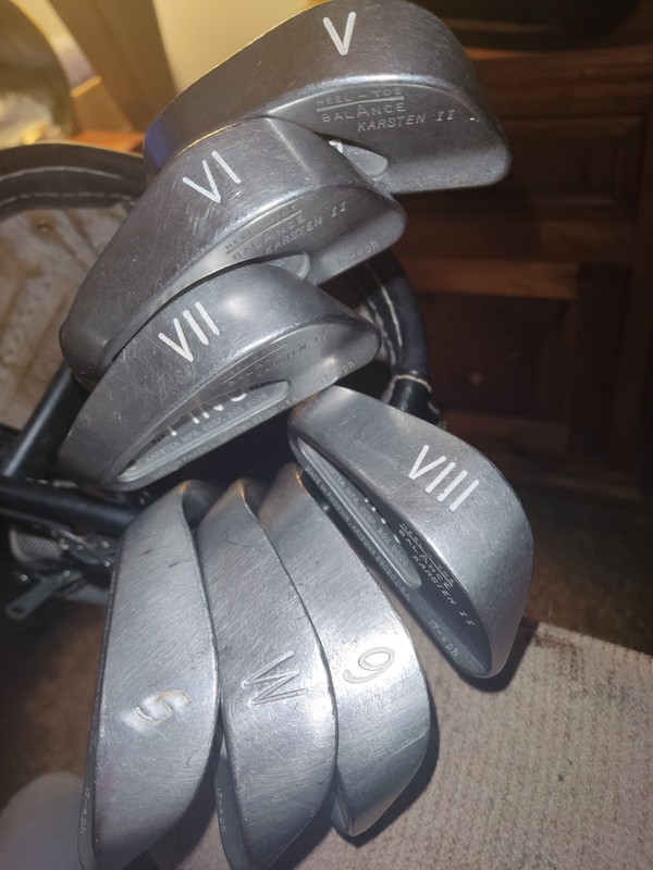 left handed Ping KARSTEN 2 roman numeral 3-9 PW SW golf Iron Set 9 clubs MINT